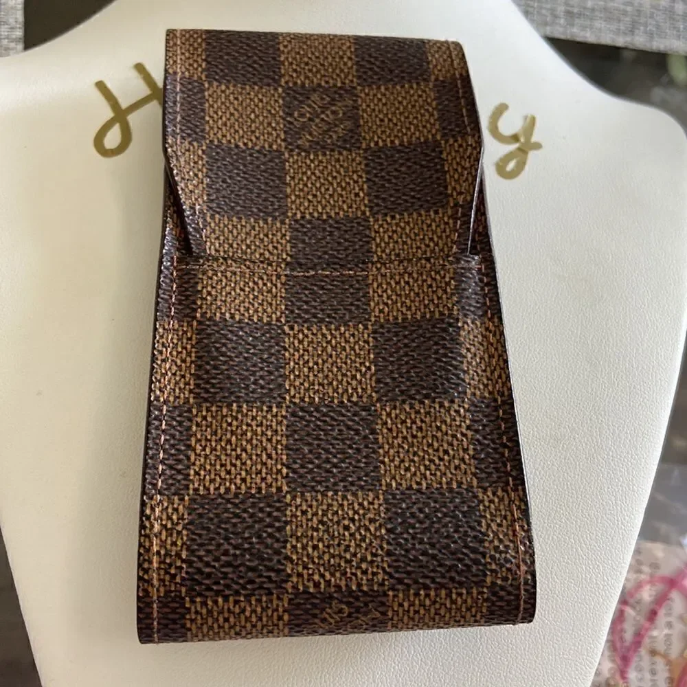 LV Epi Cigarette Case impeccable condition with new silver chain in original box